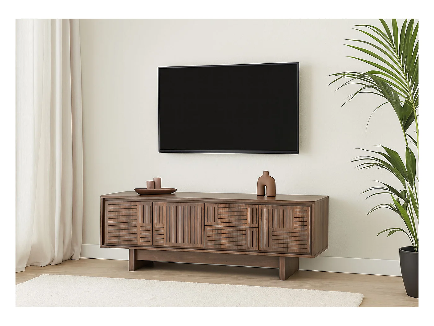 Meuble TV MCW-O34,  marron