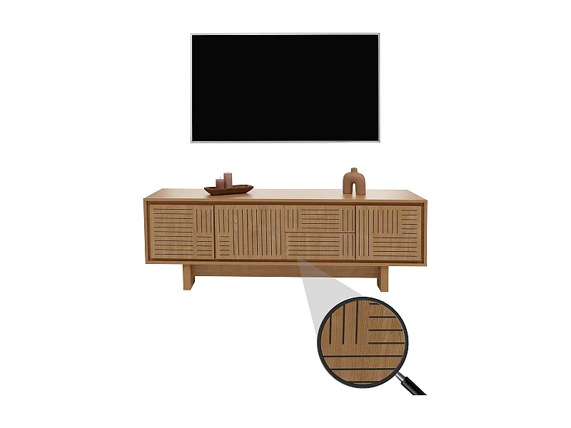 Meuble TV MCW-O34,  Orme naturel