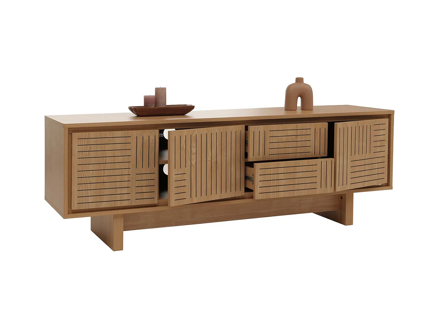 Meuble TV MCW-O34,  Orme naturel