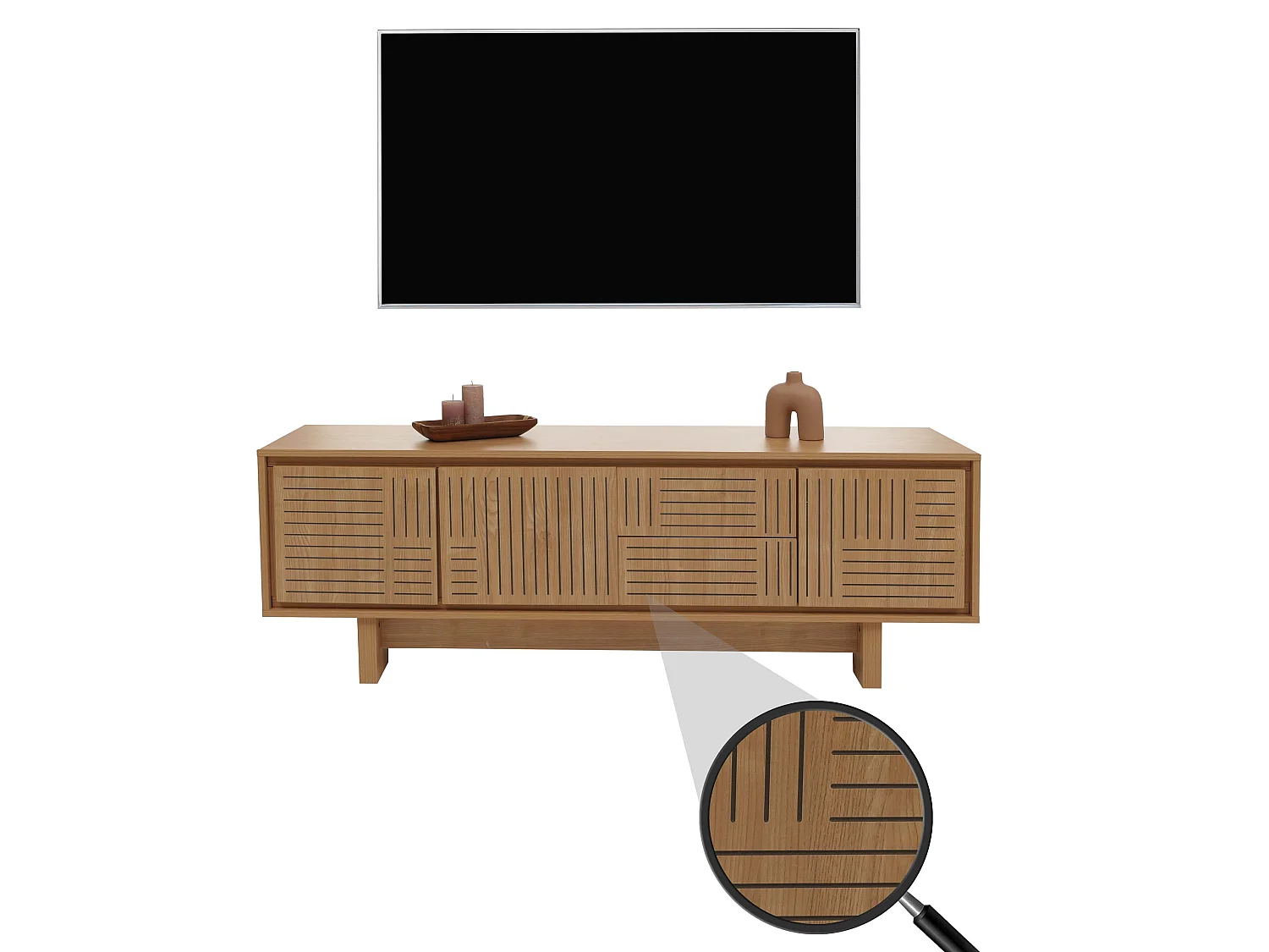 TV Stand MCW-O34,  natural elm