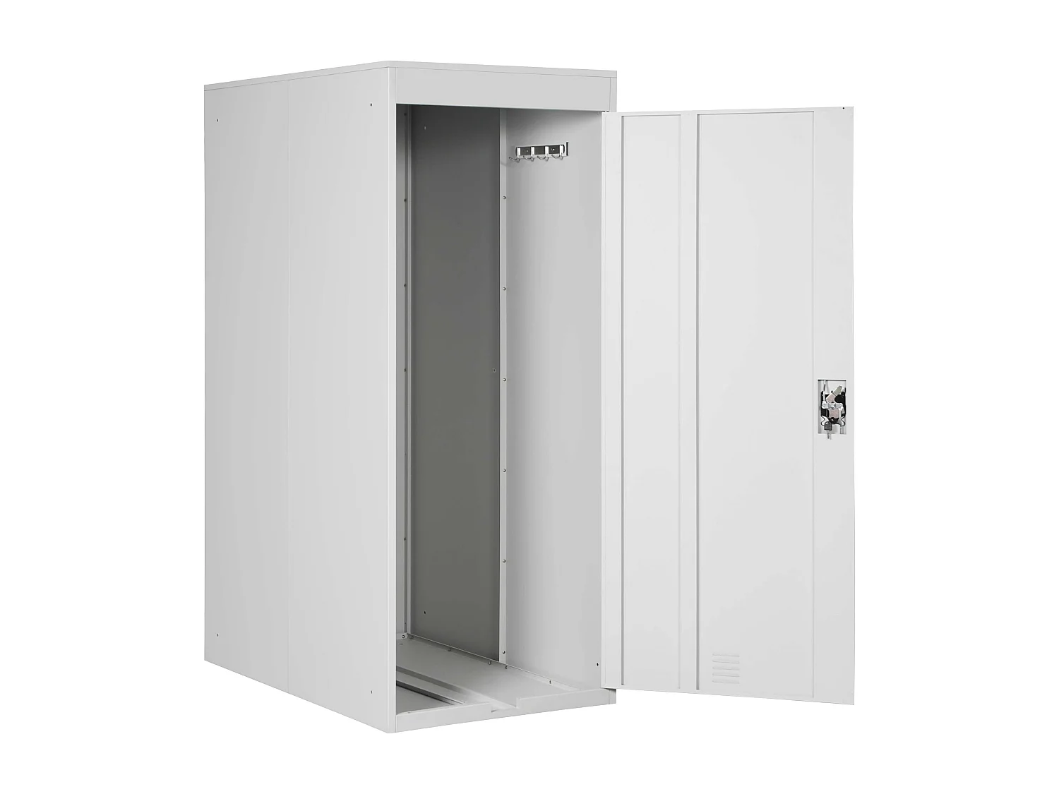 Garage armadio biciclette con serratura MCW-H66 metallo verniciato box singolo ~ grigio chiaro