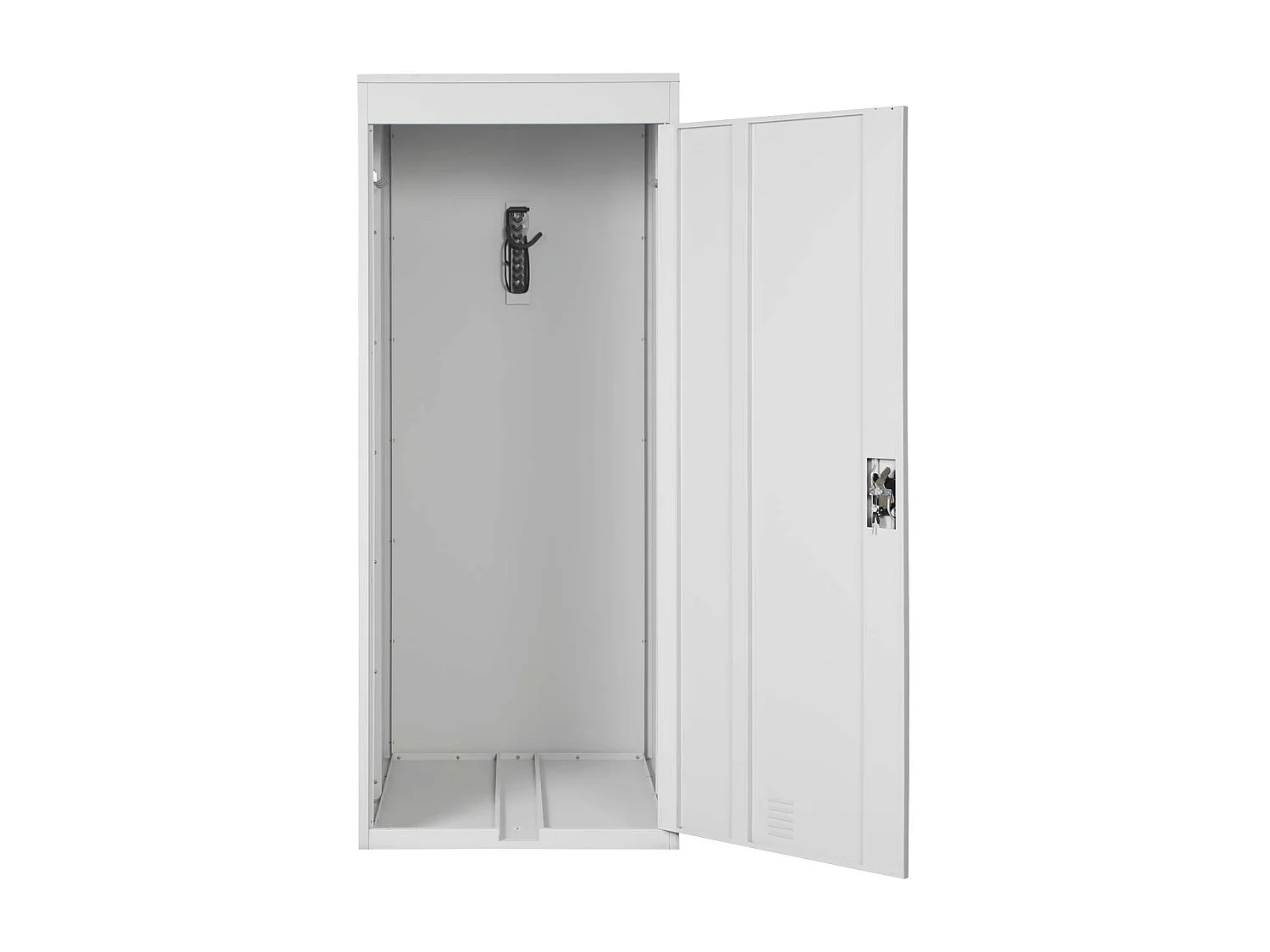Garage armadio biciclette con serratura MCW-H66 metallo verniciato box singolo ~ grigio chiaro