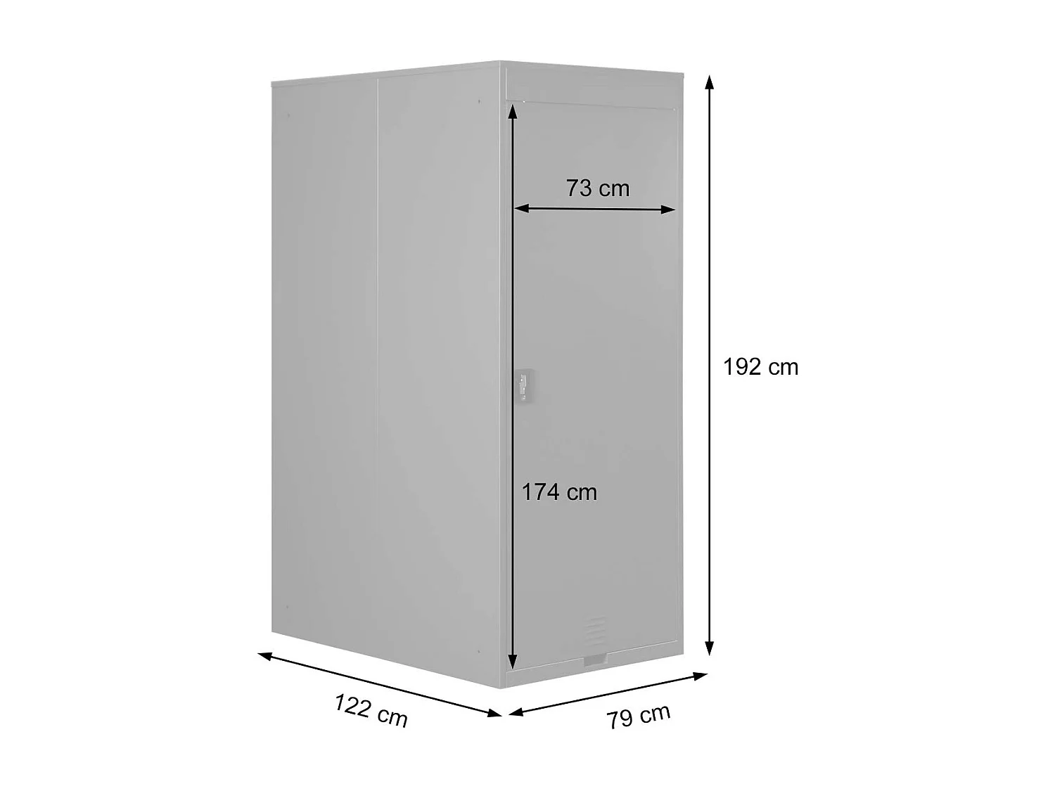 Garage armadio biciclette con serratura MCW-H66 metallo verniciato box singolo ~ antracite