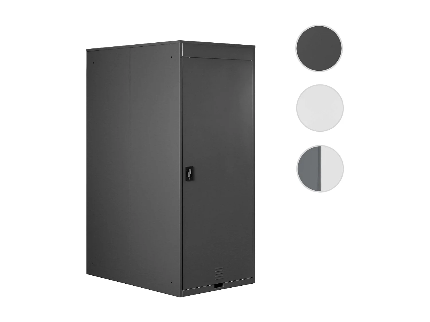 Garage armadio biciclette con serratura MCW-H66 metallo verniciato box singolo ~ antracite