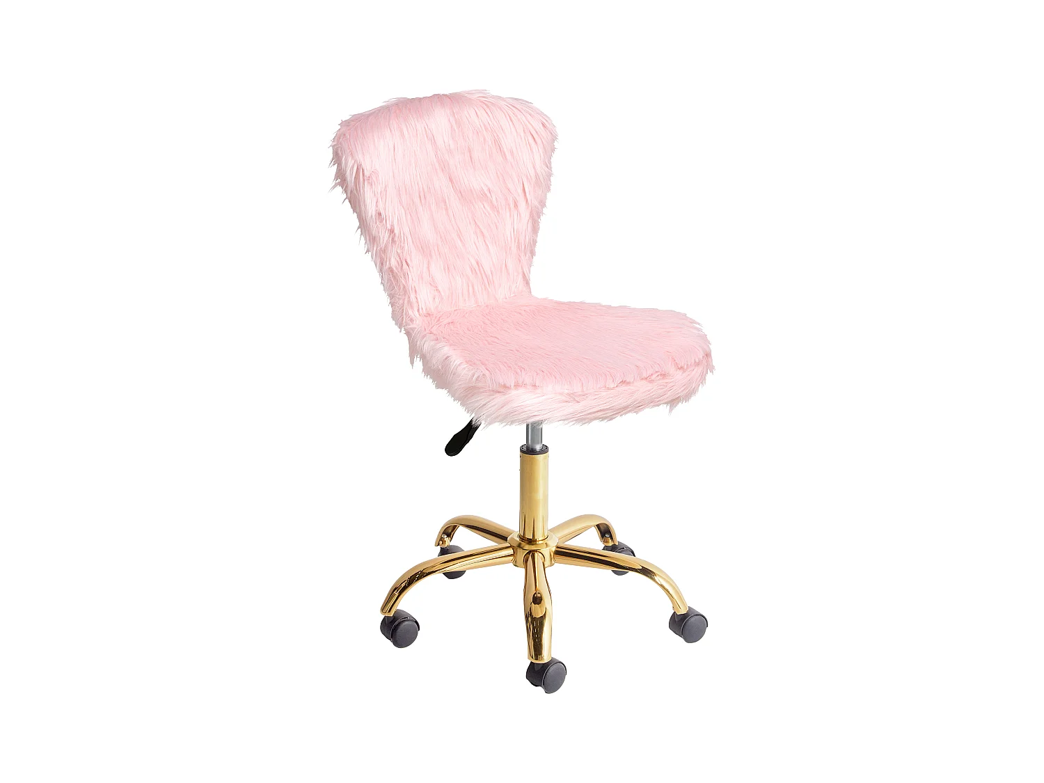Chaise de bureau MARGATE Fourrure synthétique Rose pastel