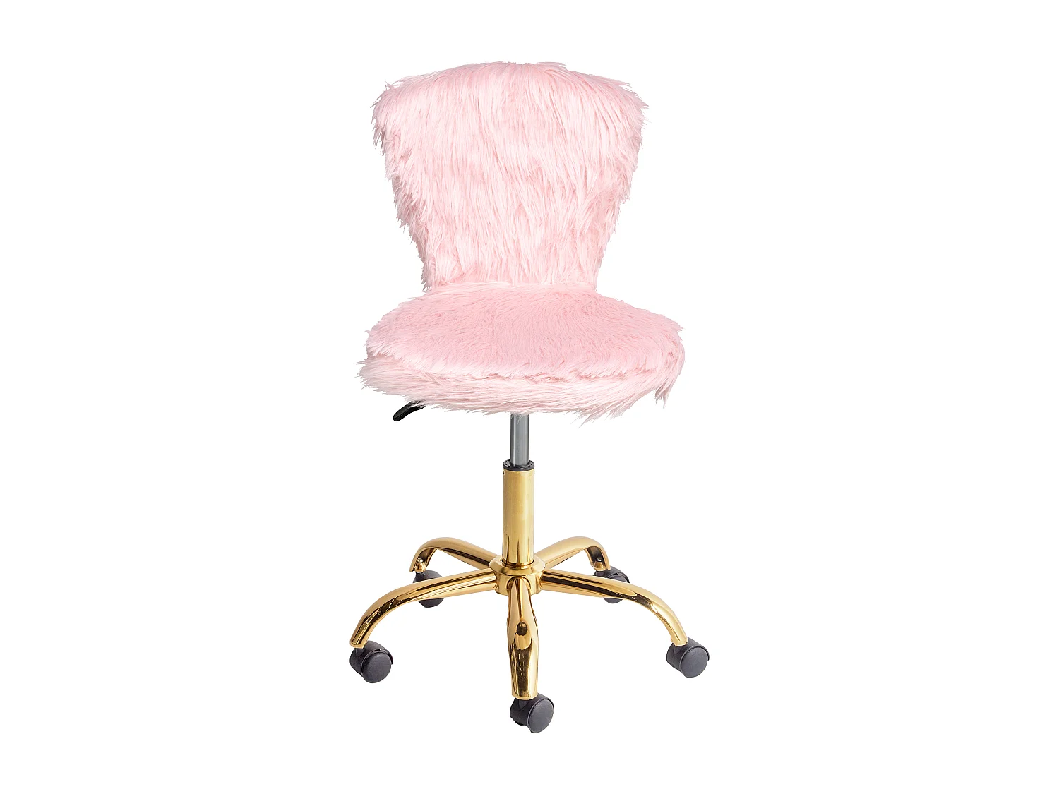 Chaise de bureau MARGATE Fourrure synthétique Rose pastel