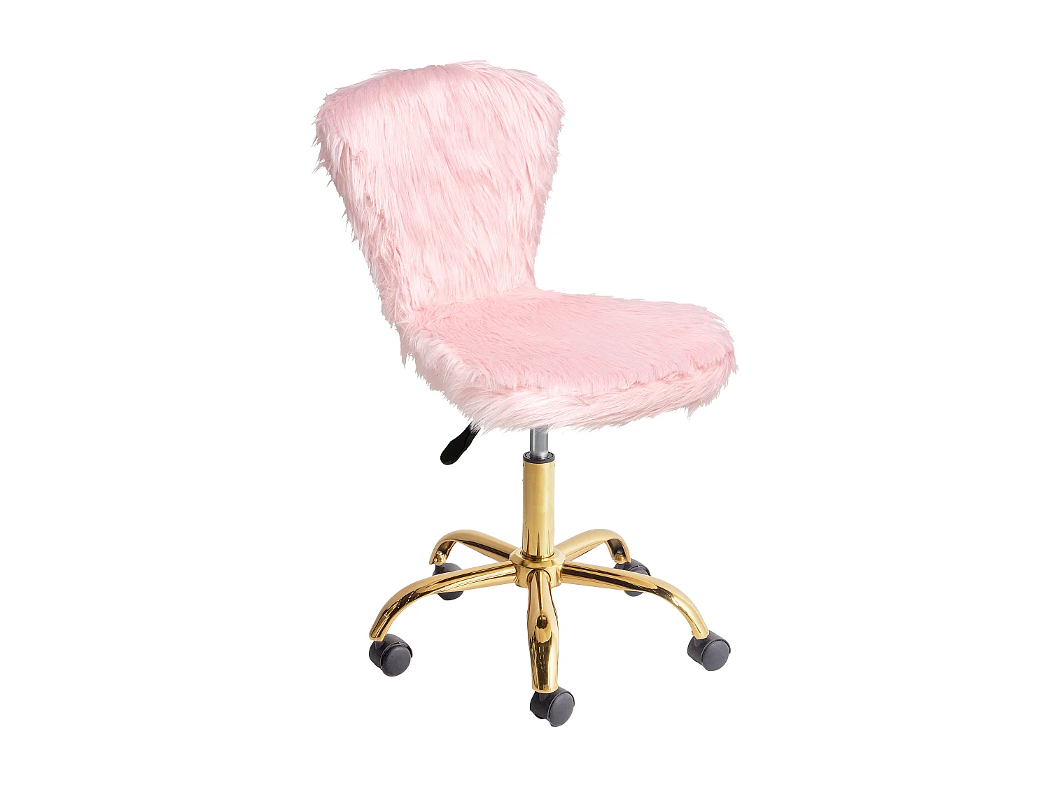 Chaise de bureau MARGATE Fourrure synthétique Rose pastel