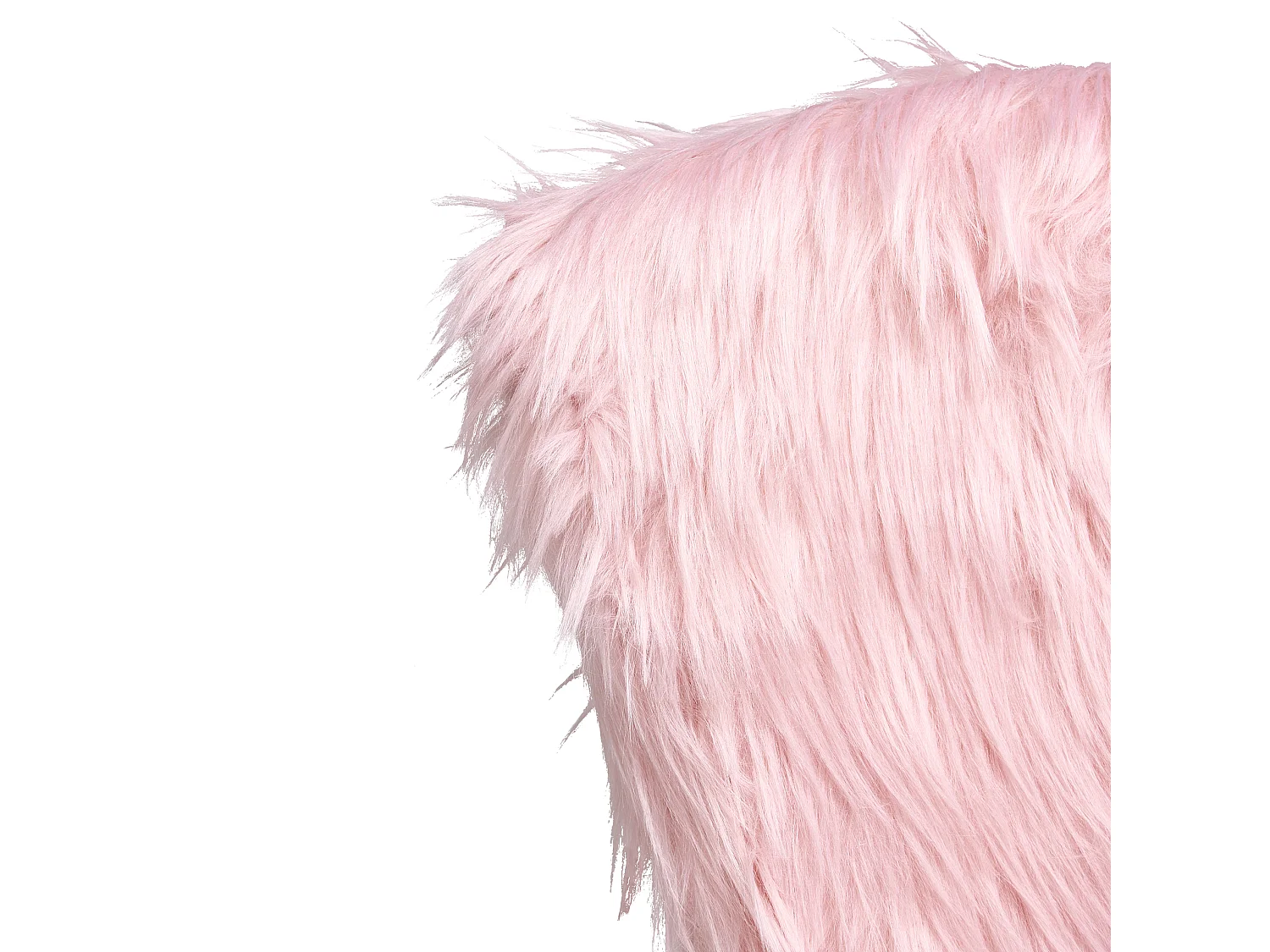 Chaise de bureau MARGATE Fourrure synthétique Rose pastel