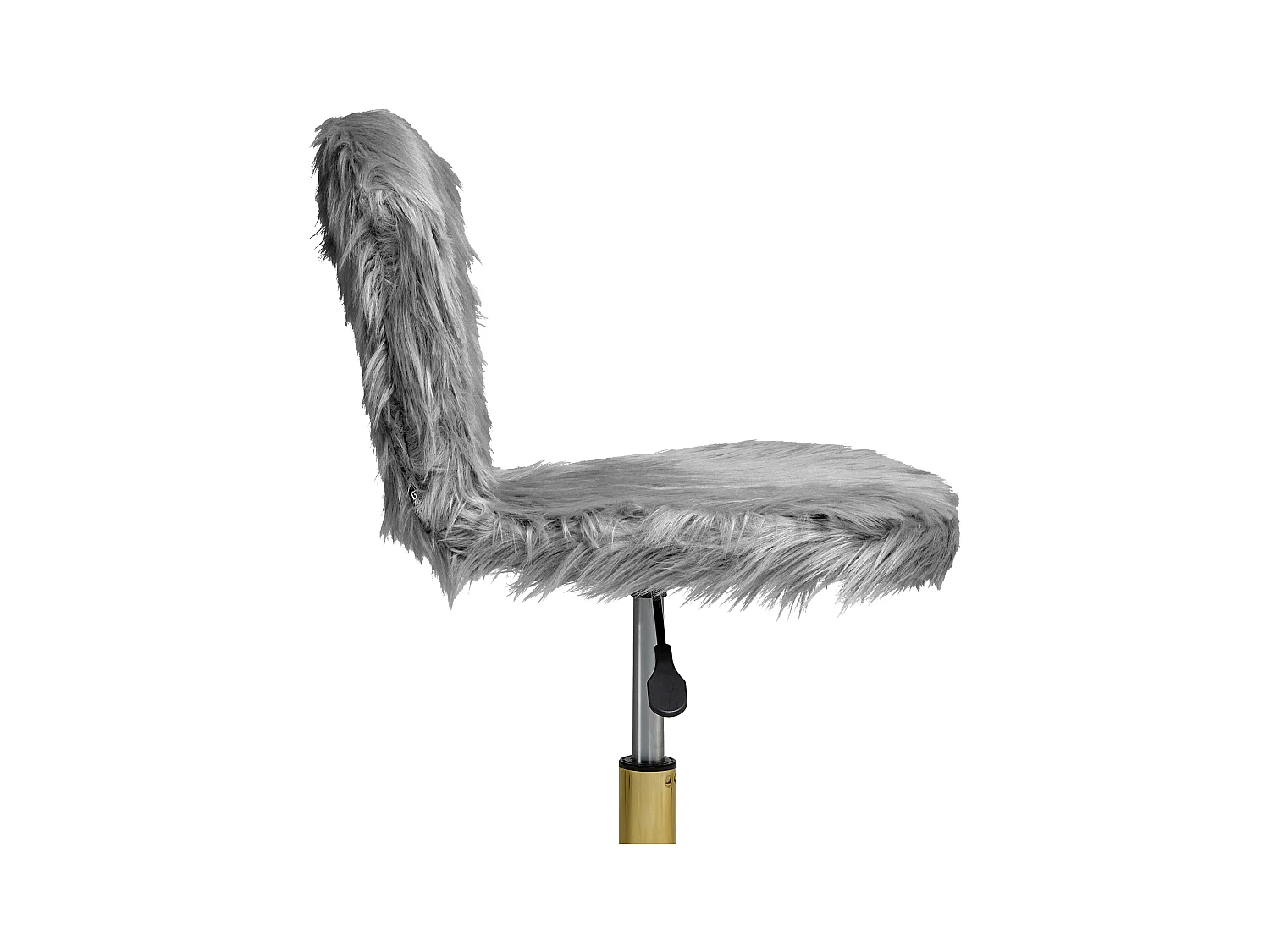 Chaise de bureau MARGATE Fourrure synthétique Gris