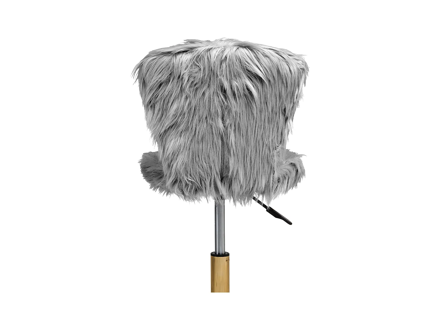 Chaise de bureau MARGATE Fourrure synthétique Gris