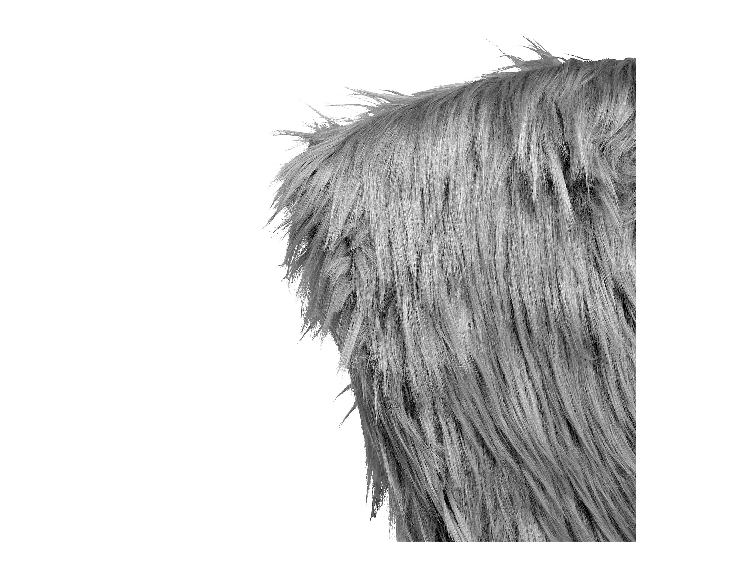 Chaise de bureau MARGATE Fourrure synthétique Gris