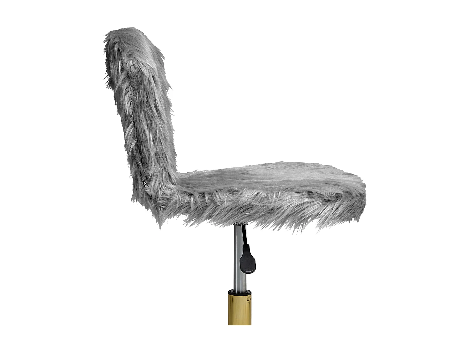 Chaise de bureau MARGATE Fourrure synthétique Gris