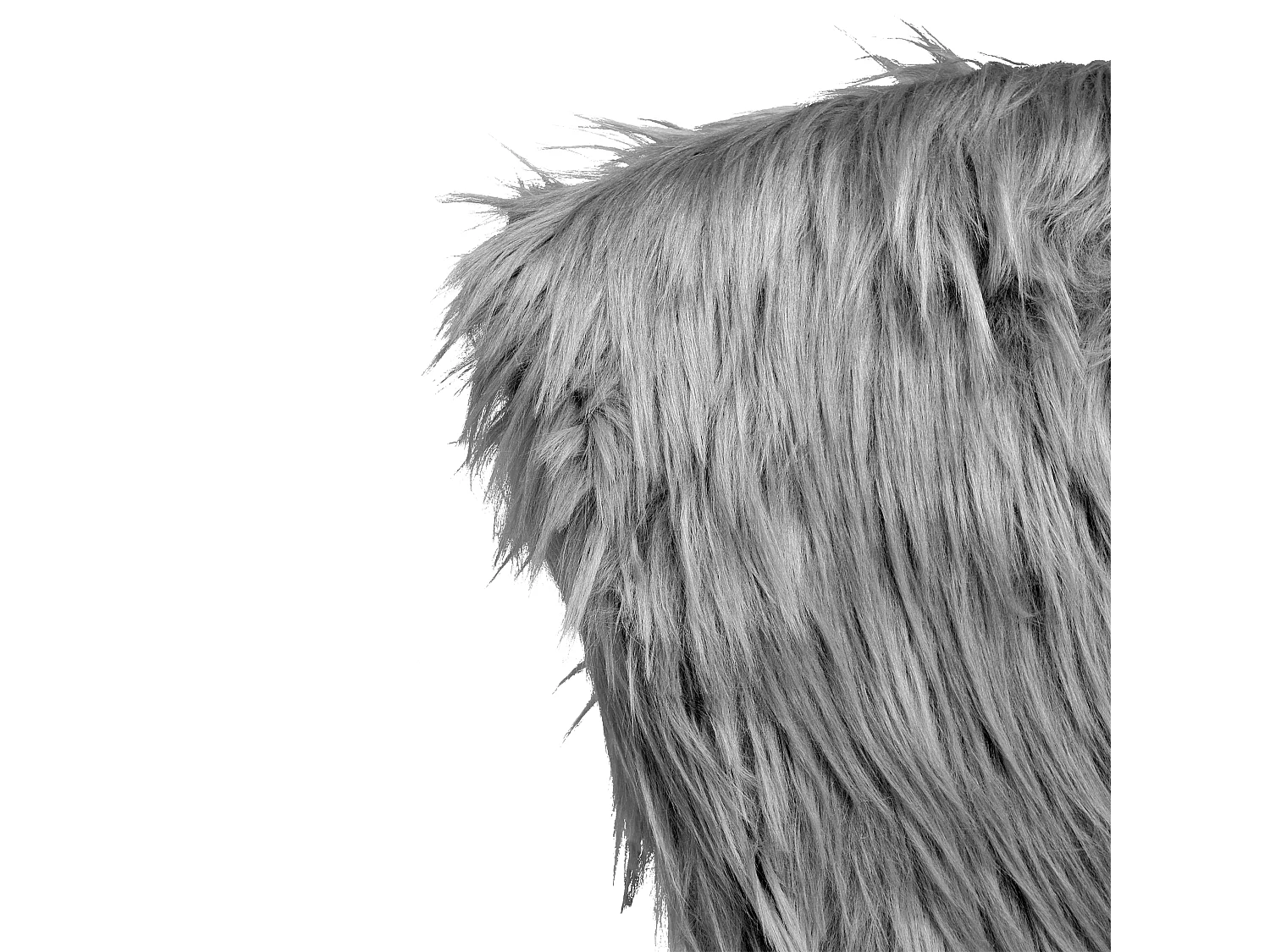 Chaise de bureau MARGATE Fourrure synthétique Gris