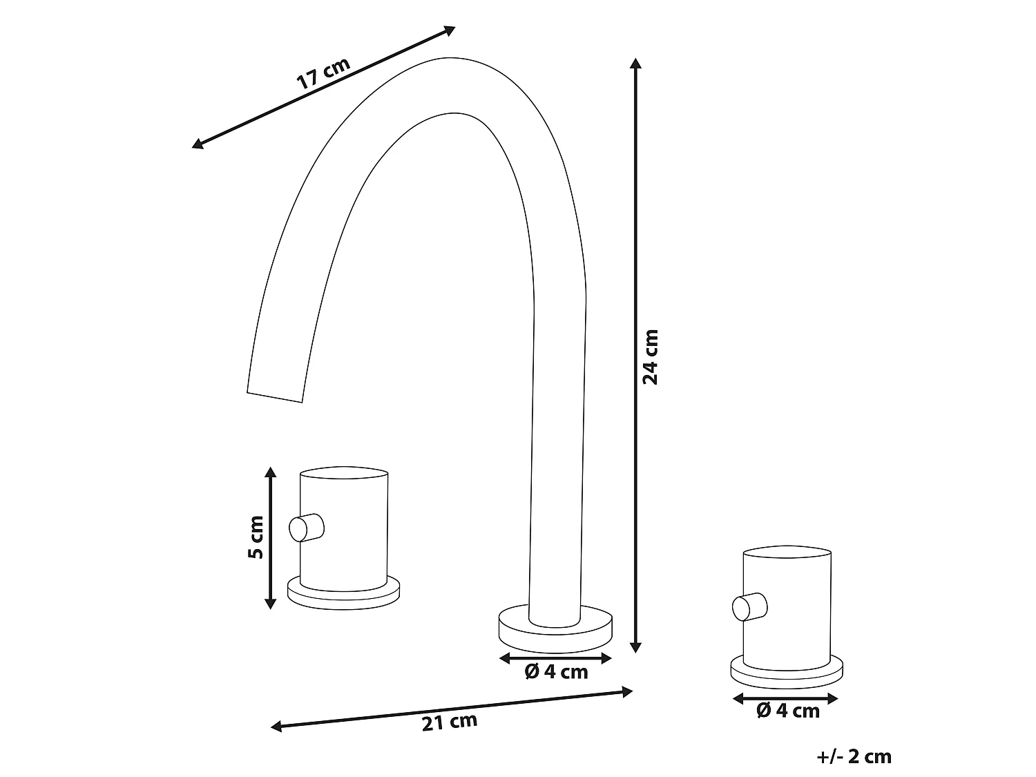 Basin Mixer Tap PILCOMAYO Brass Black