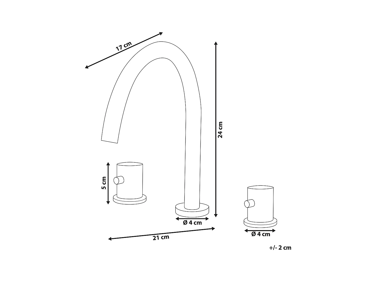 Robinet de lavabo PILCOMAYO Laiton Doré