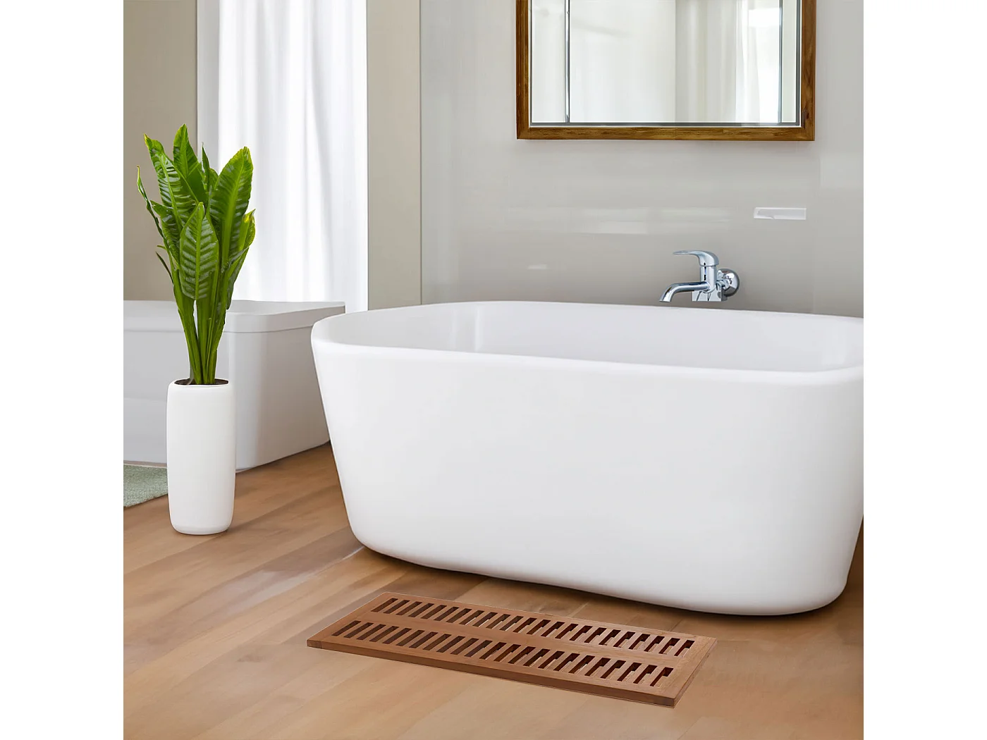 Mata do kąpieli z drewna tekowego MCW-M86