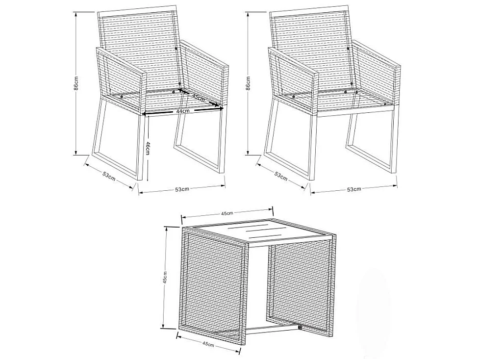 Tuinmeubelset Fidola 0 Zwart