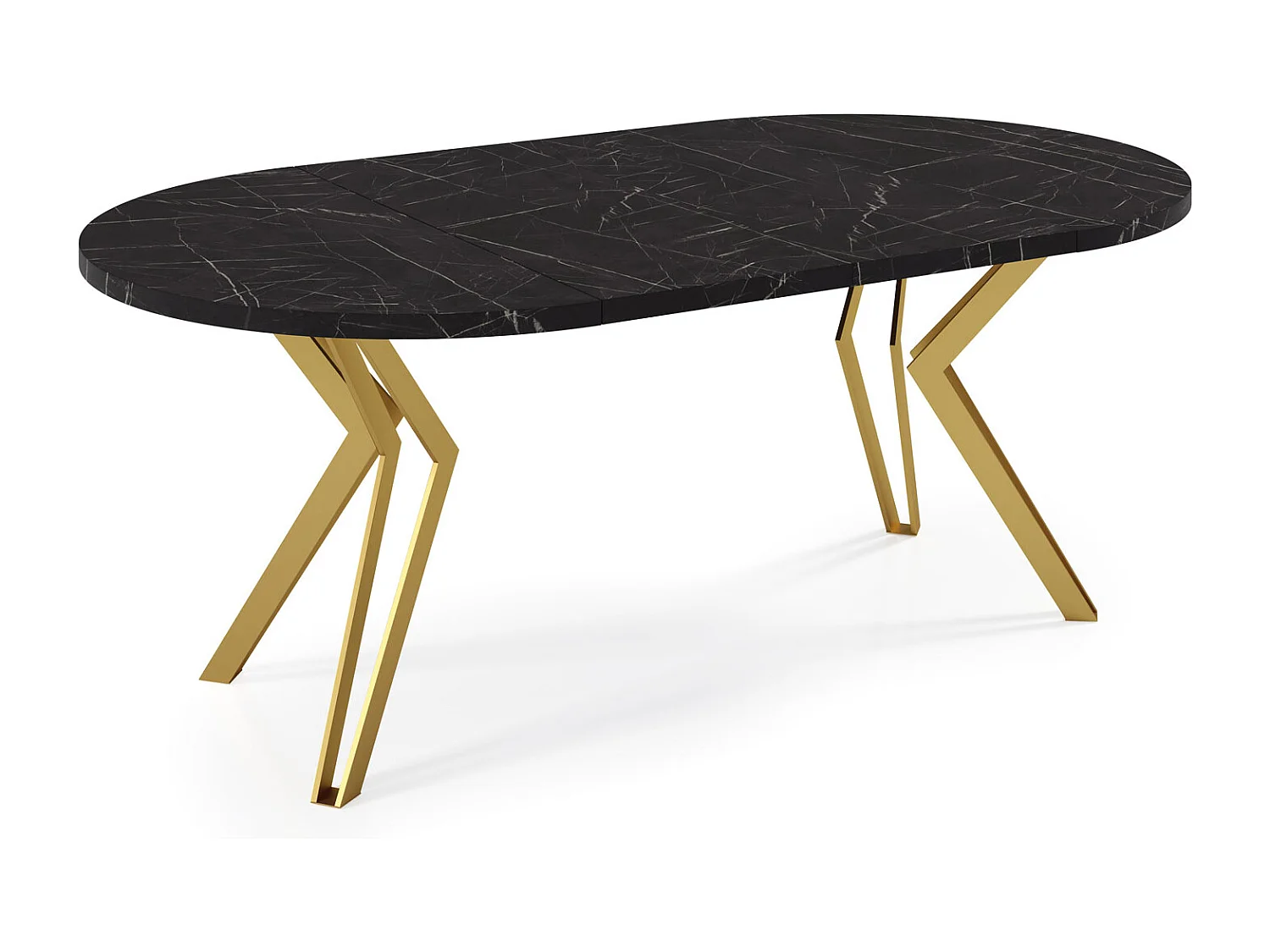 ESSTISCH Randi 100 Icy Weiß / Gold 100/176 / 100 / 76cm