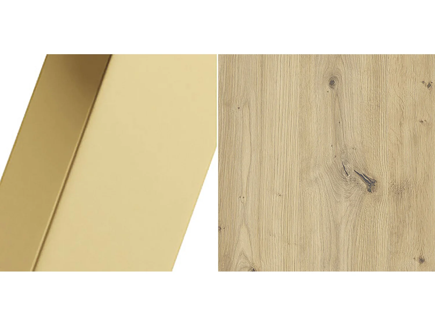 ESSTISCH Randi 100 Eiche Artisan / Gold 100/176 / 100 / 76cm