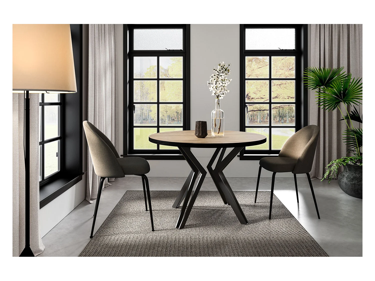 ESSTISCH Randi 100 Sonoma Eiche / Gold 100/176 / 100 / 76cm