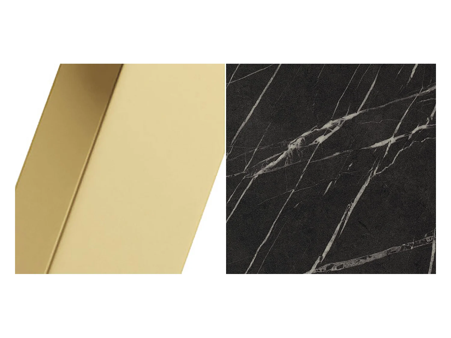 ESSTISCH Randi 100 Pietra Grigia Schwarz / Gold 100/176 / 100 / 76cm