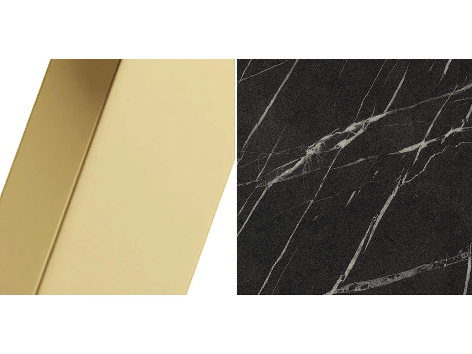 ESSTISCH Randi 100 Pietra Grigia Schwarz / Gold 100/176 / 100 / 76cm