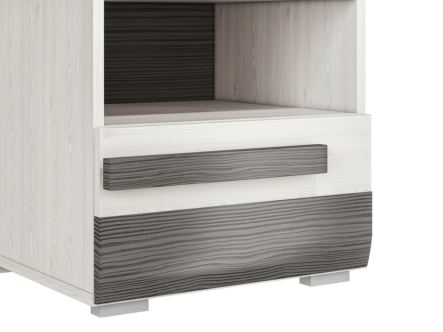 JUGENDZIMMER-SET Blanco Pinie weiß / grau 5-teilig