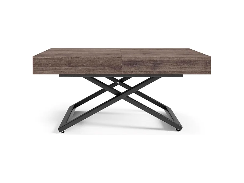 COUCH-/ESSTISCH Sanna U Sherman Eiche anthrazit 120 - 200 / 80 / 27 - 80cm