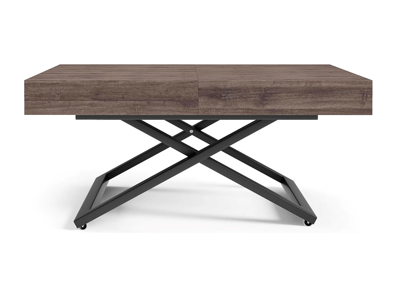 COUCH-/ESSTISCH Sanna U Sherman Eiche anthrazit 120 - 200 / 80 / 27 - 80cm