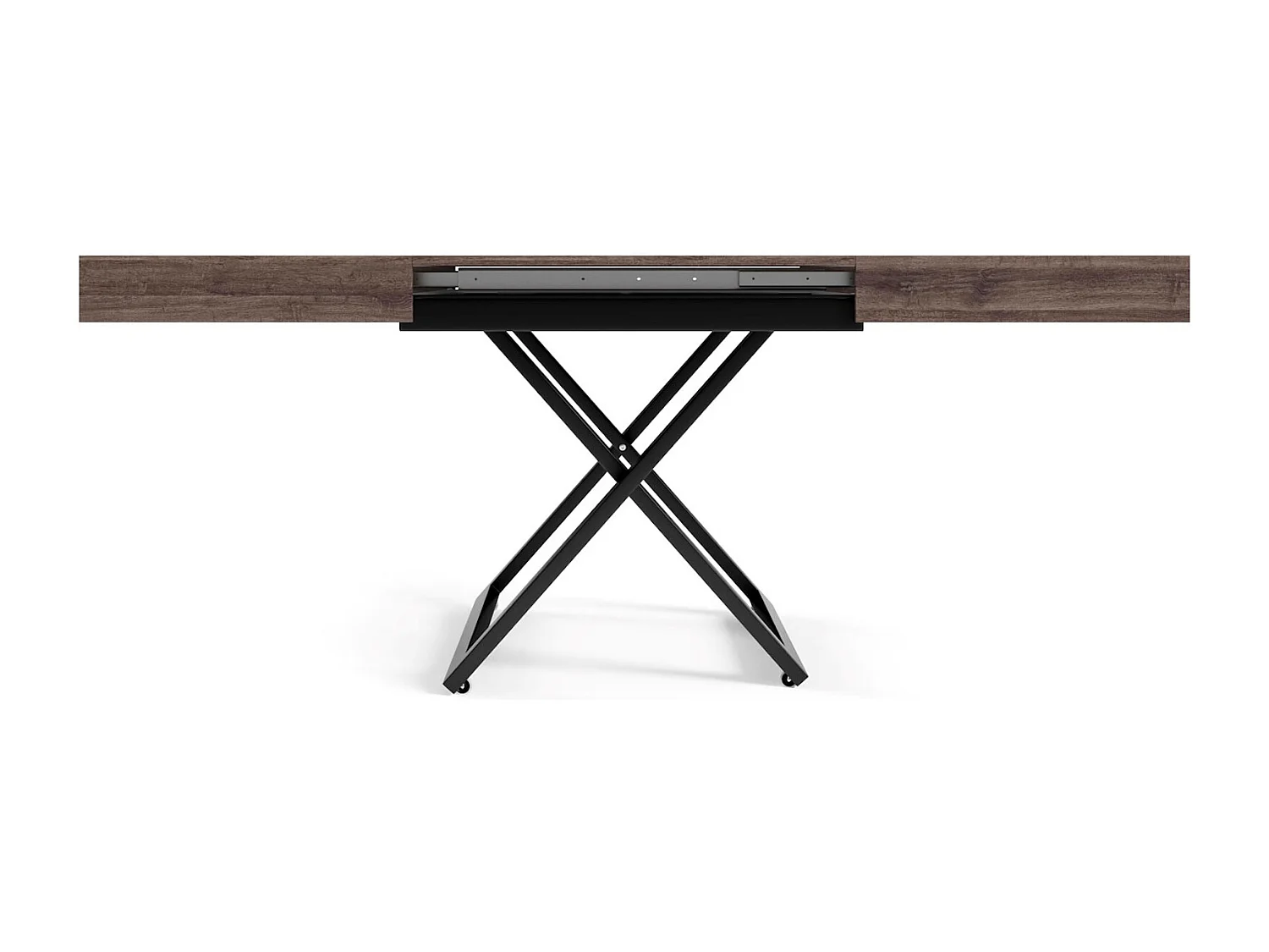 COUCH-/ESSTISCH Sanna U Sherman Eiche anthrazit 120 - 200 / 80 / 27 - 80cm