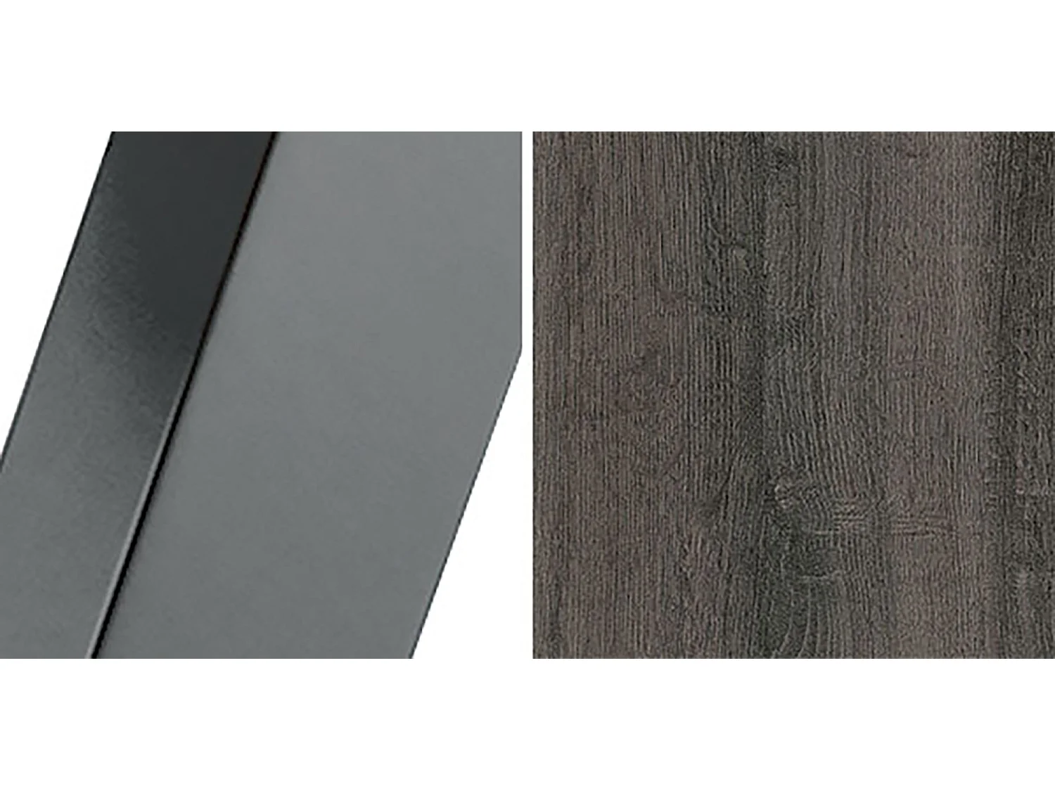 ESSTISCH Ivan Lite Sherman Eiche Anthrazit / Graphit 90/140 / 90 / 76cm