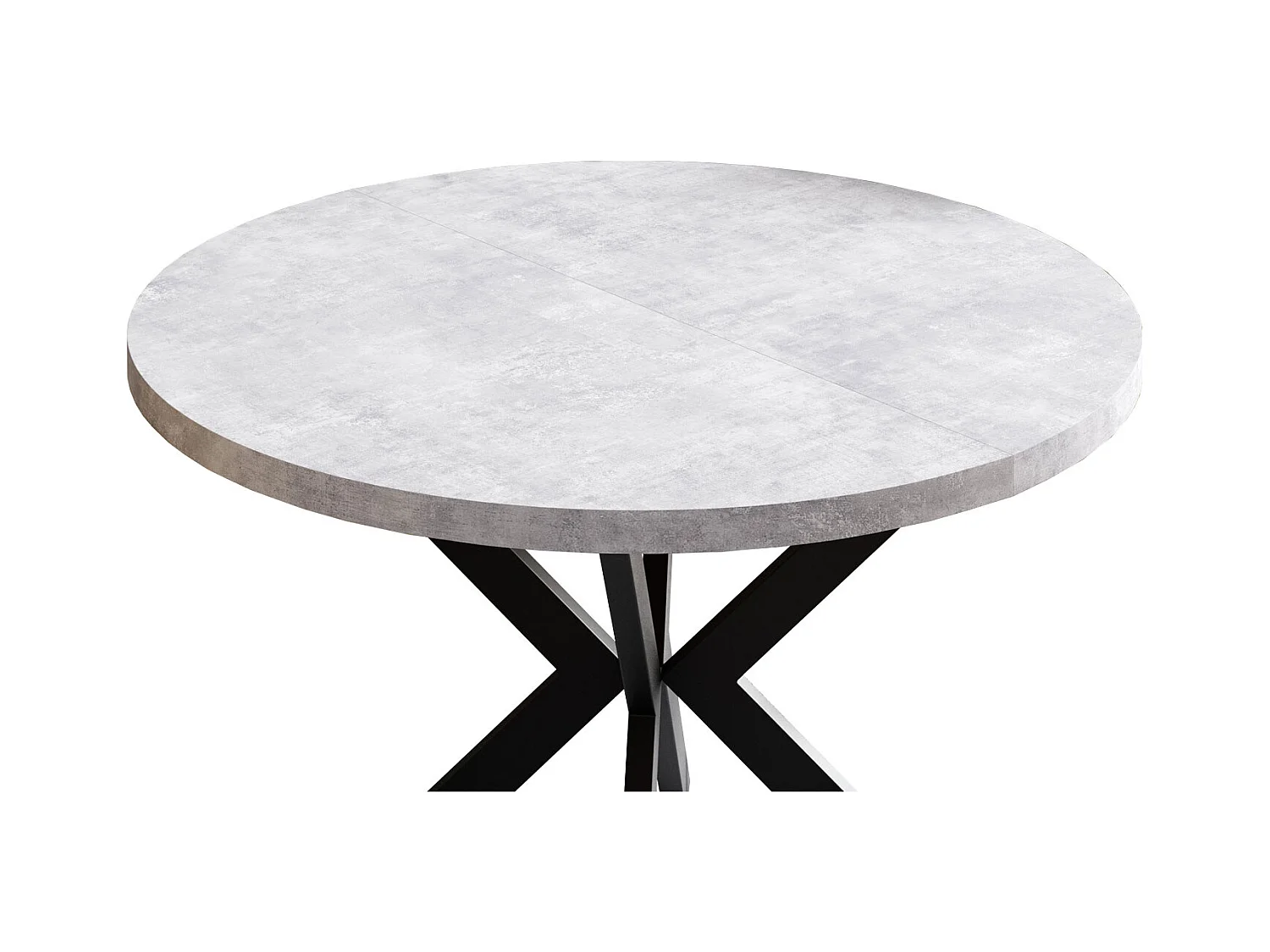 ESSTISCH Edder Bellato Grau / Schwarz 120/196 / 120 / 76cm