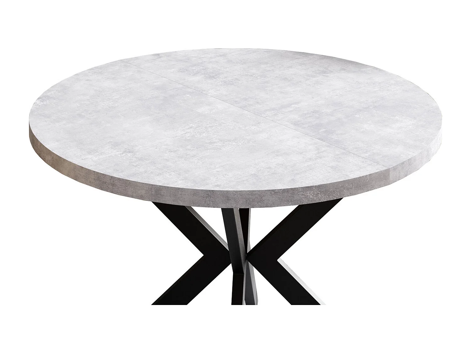 ESSTISCH Edder Bellato Grau / Schwarz 120/196 / 120 / 76cm