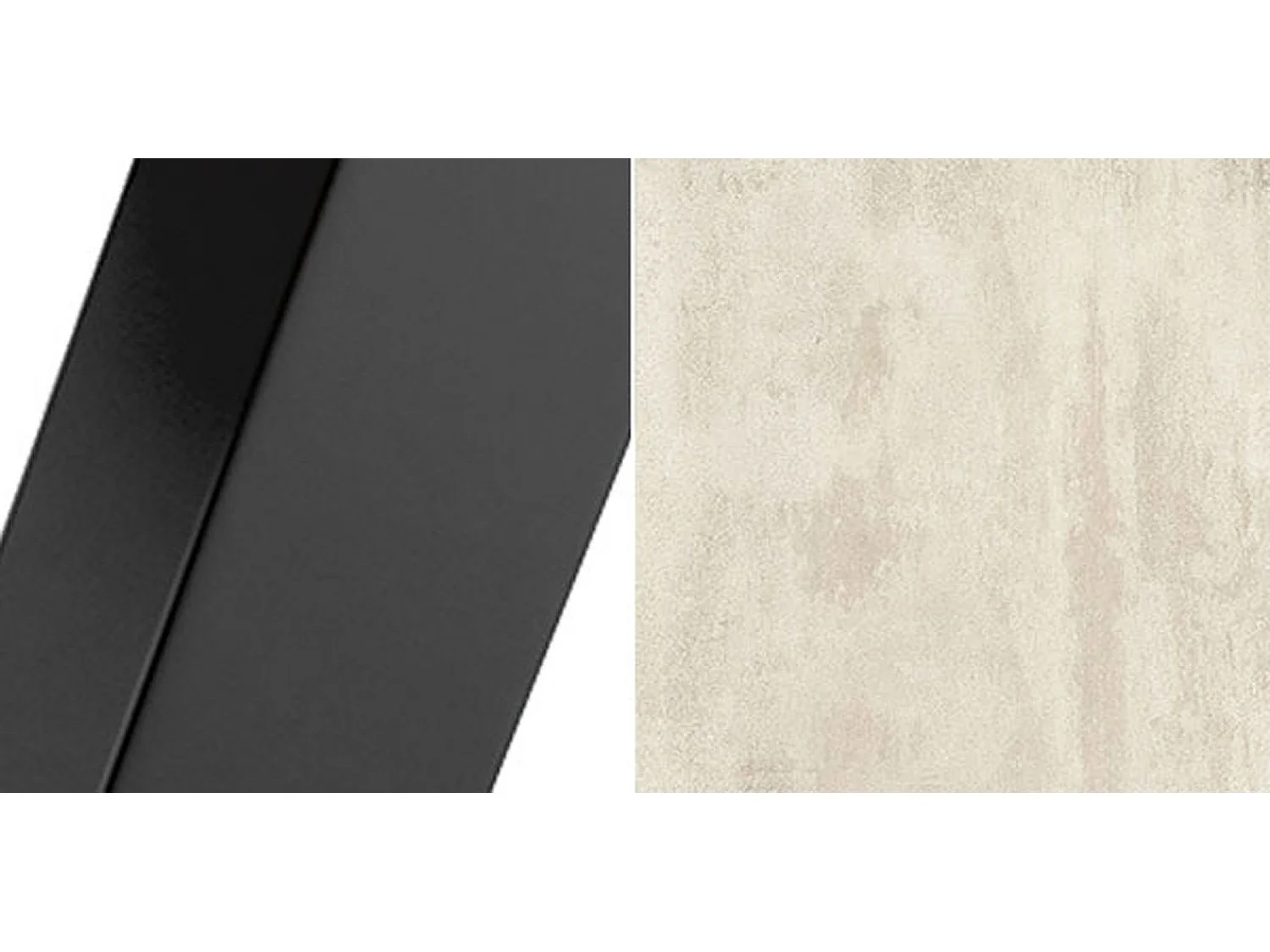 ESSTISCH Myron Chromix Weiß / Schwarz 160/200 / 80 / 76cm