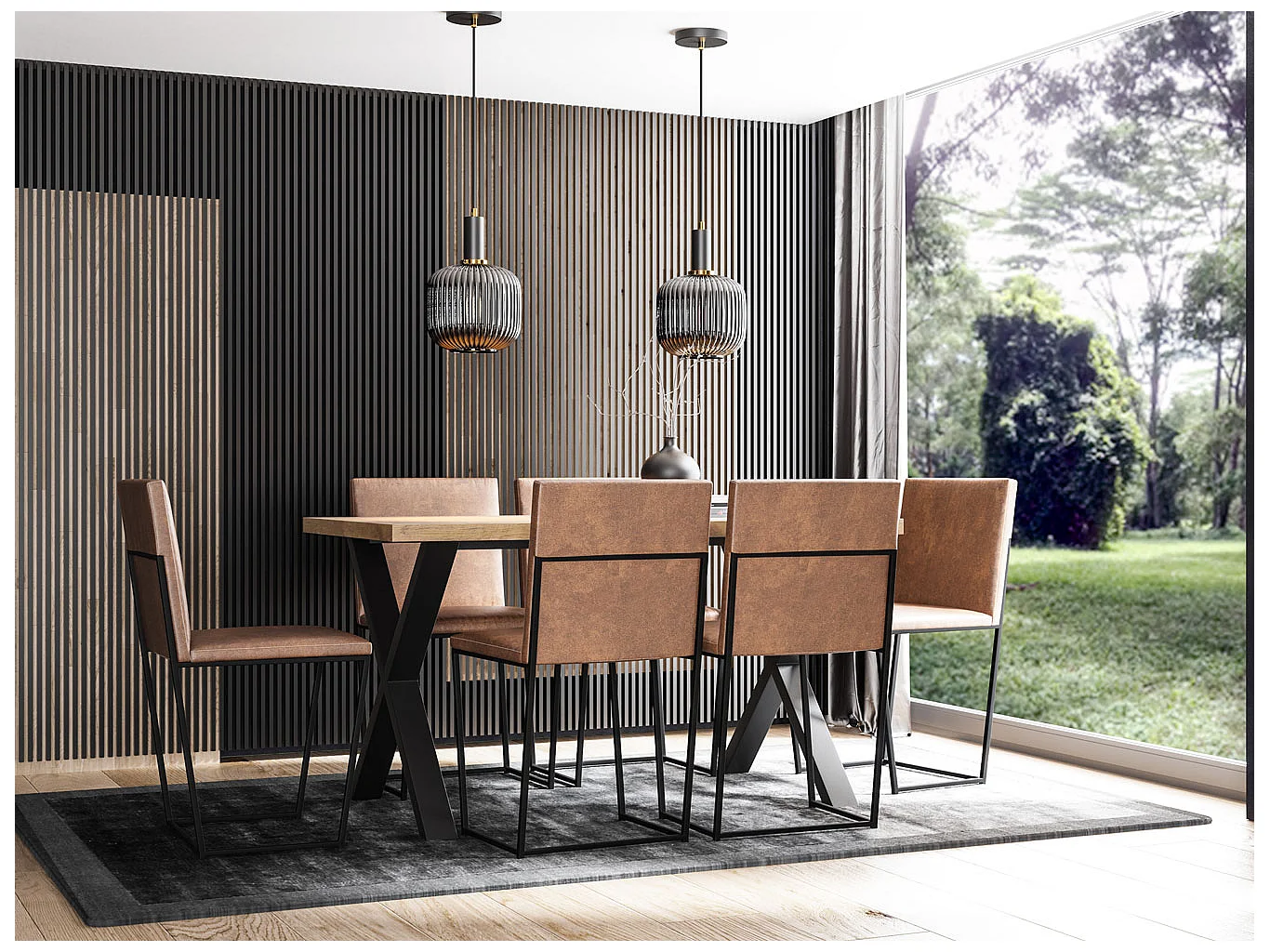 ESSTISCH Hammerfest Gold Craft Eiche / Graphit 120/220 / 80 / 76cm