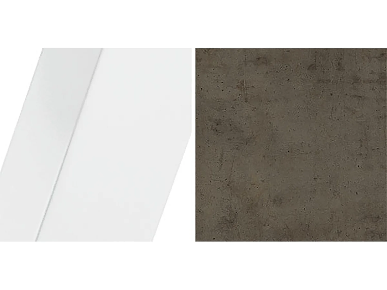 ESSTISCH Narvic 120 Chicago Concrete Dunkelgrau / Weiß 120/196 / 120 / 76cm