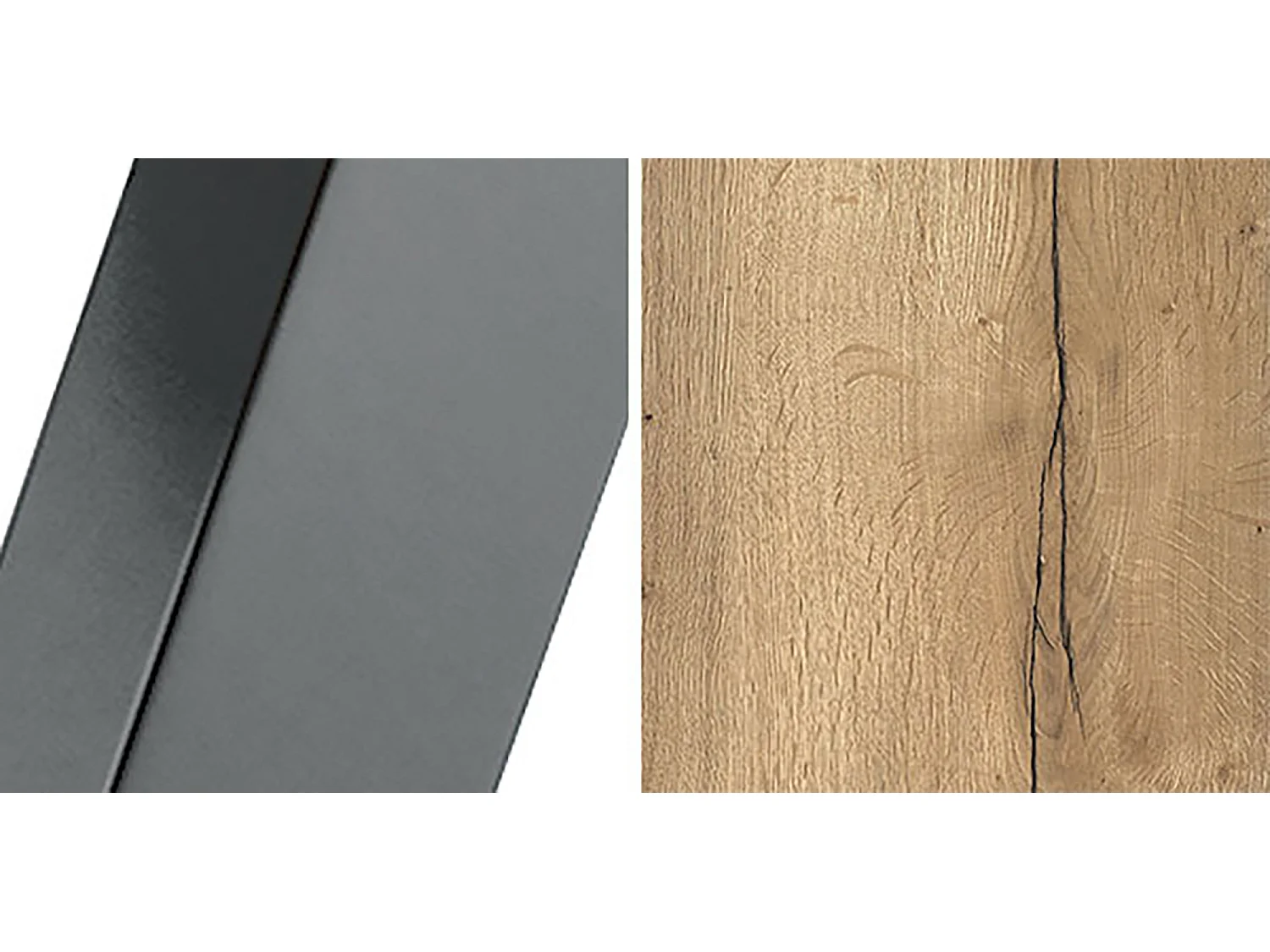 ESSTISCH Narvic 120 Halifax Eiche Natur / Graphit 120/196 / 120 / 76cm