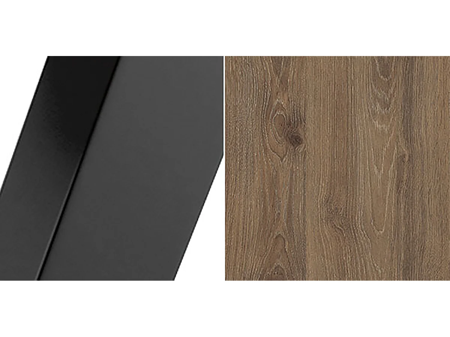 ESSTISCH Ivan Lite Davos Eiche Trüffelbraun / Schwarz 90/140 / 90 / 76cm