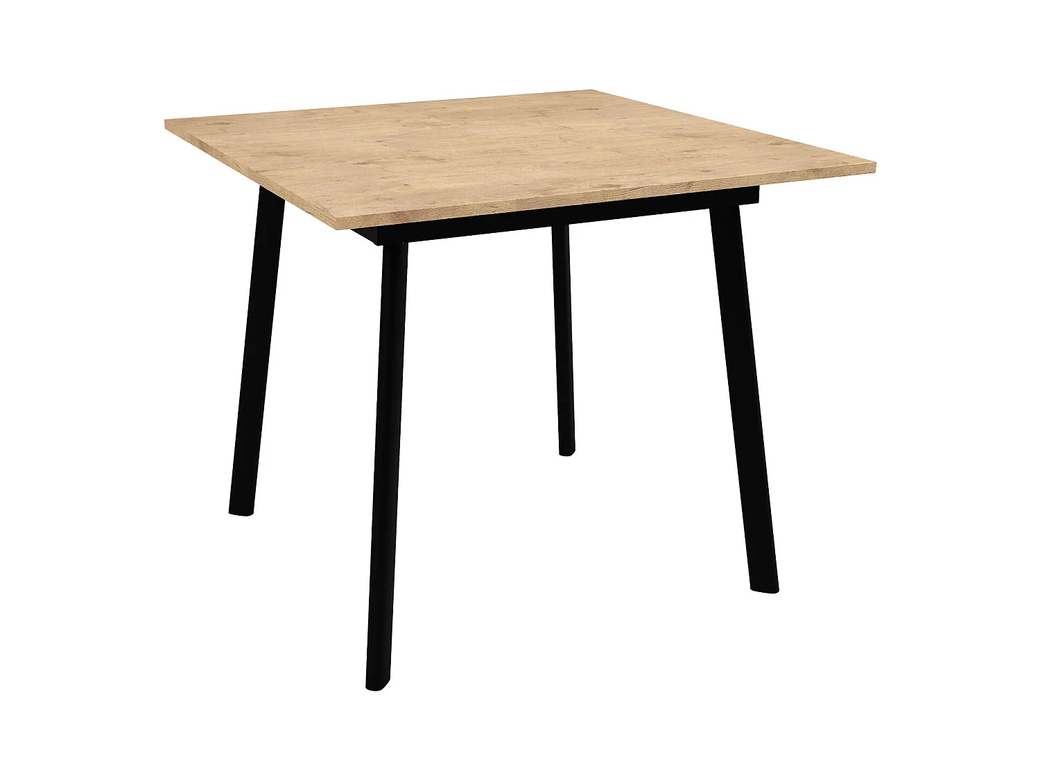 ESSTISCH Ibsen Davos Eiche Trüffelbraun / Schwarz 100/140 / 100 / 76 cm