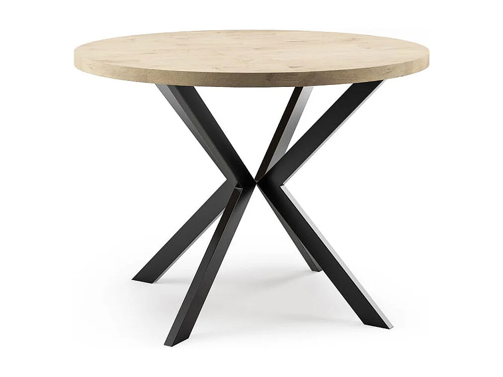 ESSTISCH Edder Gold Craft Eiche / Schwarz 100/176 / 100 / 76cm