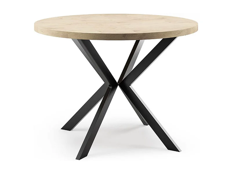 ESSTISCH Edder Gold Craft Eiche / Schwarz 100/176 / 100 / 76cm