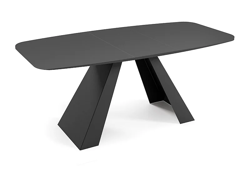 ESSTISCH Myron Schwarz Molet / Schwarz 160/200 / 80 / 76cm