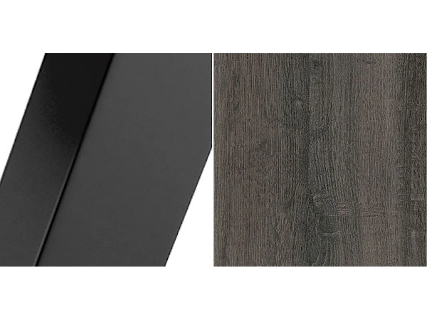 ESSTISCH Vento Shermann Eiche anthrazit / Schwarz 140/240 / 80 / 76cm