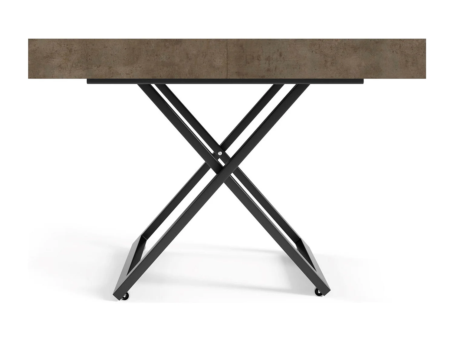 COUCH-/ESSTISCH Sanna X Chicago Concrete dunkelgrau 120 - 200 / 80 / 27 - 80cm