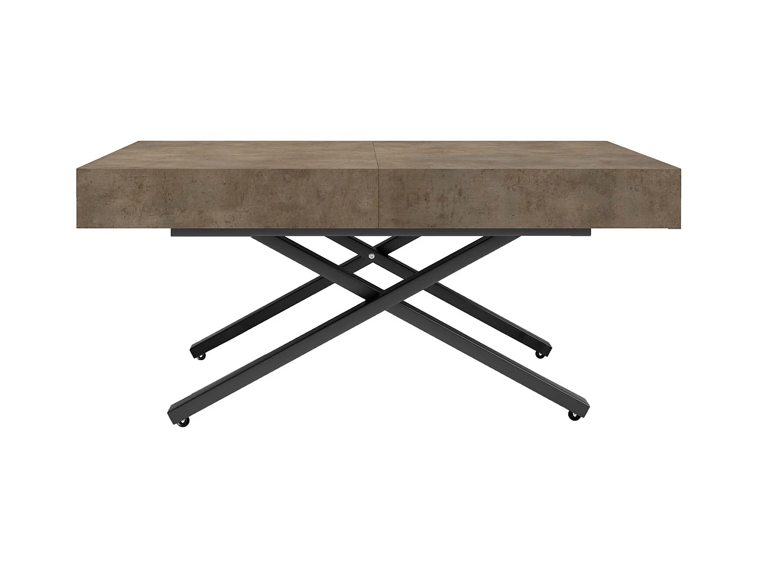 COUCH-/ESSTISCH Sanna X Chicago Concrete dunkelgrau 120 - 200 / 80 / 27 - 80cm