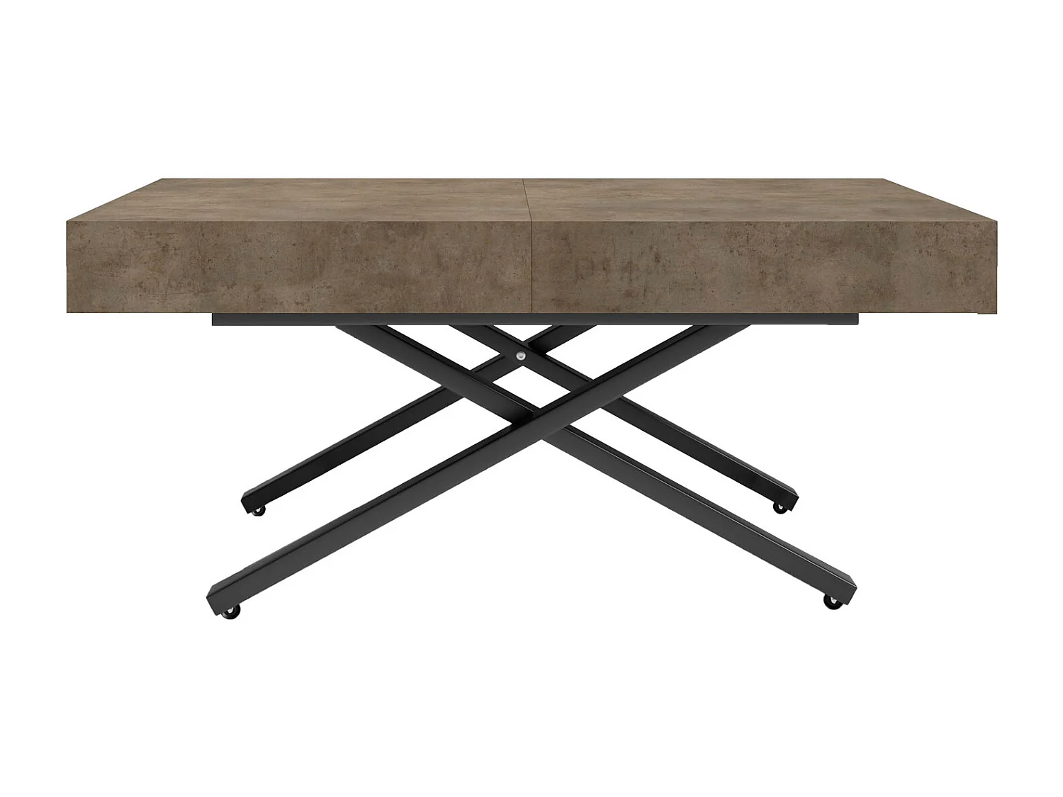 COUCH-/ESSTISCH Sanna X Chicago Concrete dunkelgrau 120 - 200 / 80 / 27 - 80cm