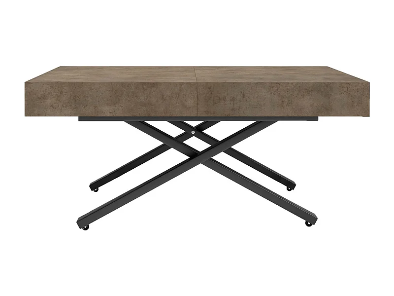 COUCH-/ESSTISCH Sanna X Chicago Concrete dunkelgrau 120 - 200 / 80 / 27 - 80cm