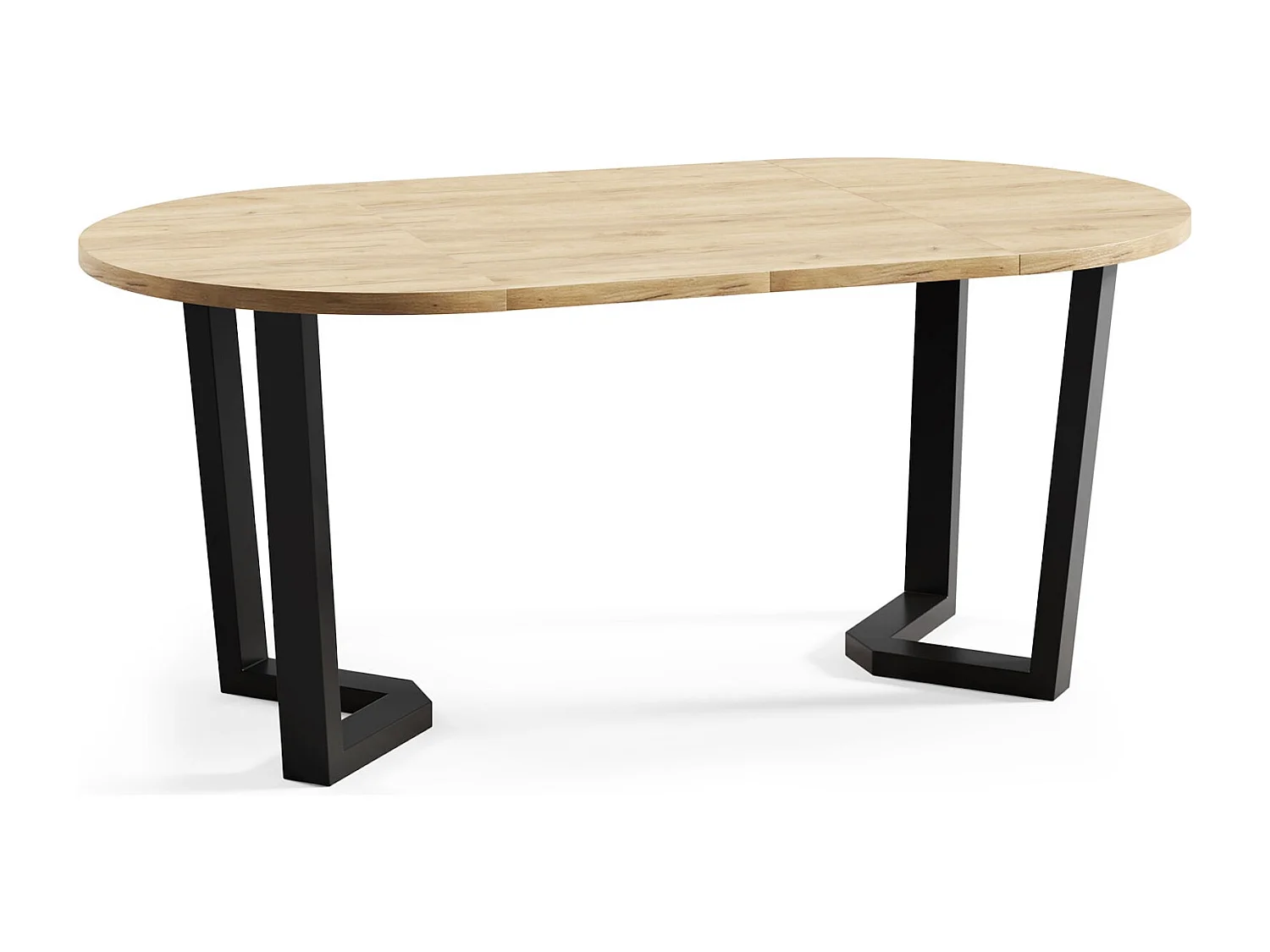 ESSTISCH Ivan Icy Weiß / Schwarz 100 - 176 / 100 / 76cm
