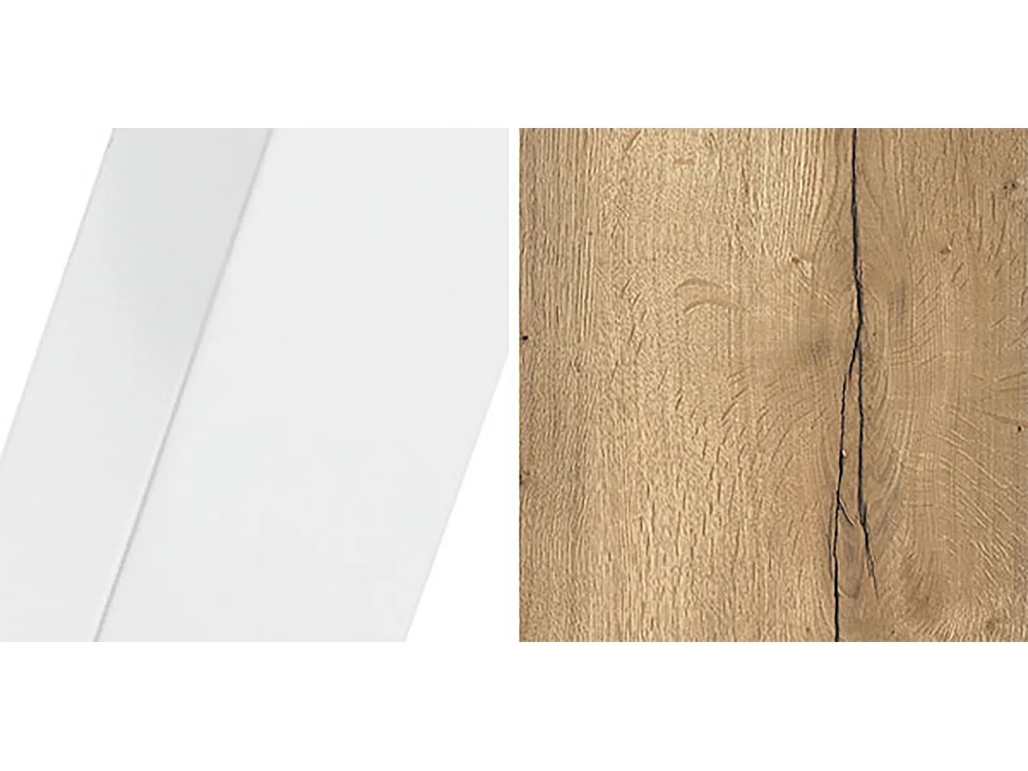 ESSTISCH Narvic 120 Halifax Eiche Natur / Weiß 120/196 / 120 / 76cm