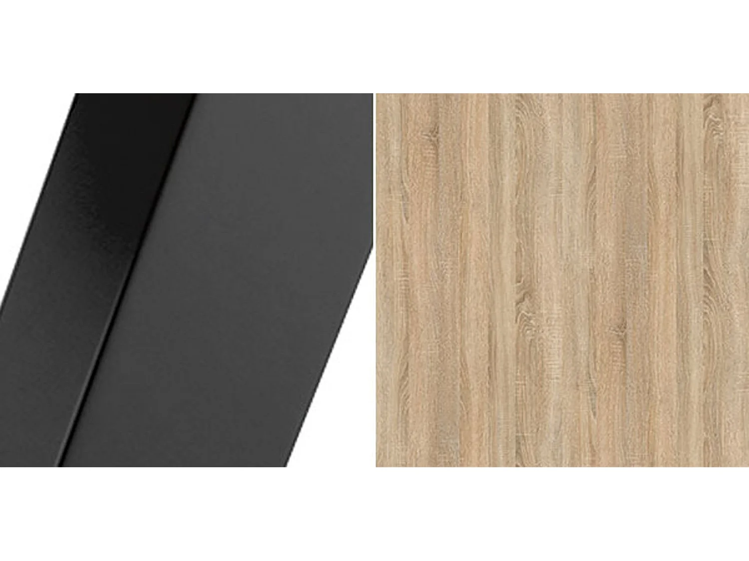 ESSTISCH Myron Sonoma Eiche / Schwarz 180/220 / 90 / 76cm